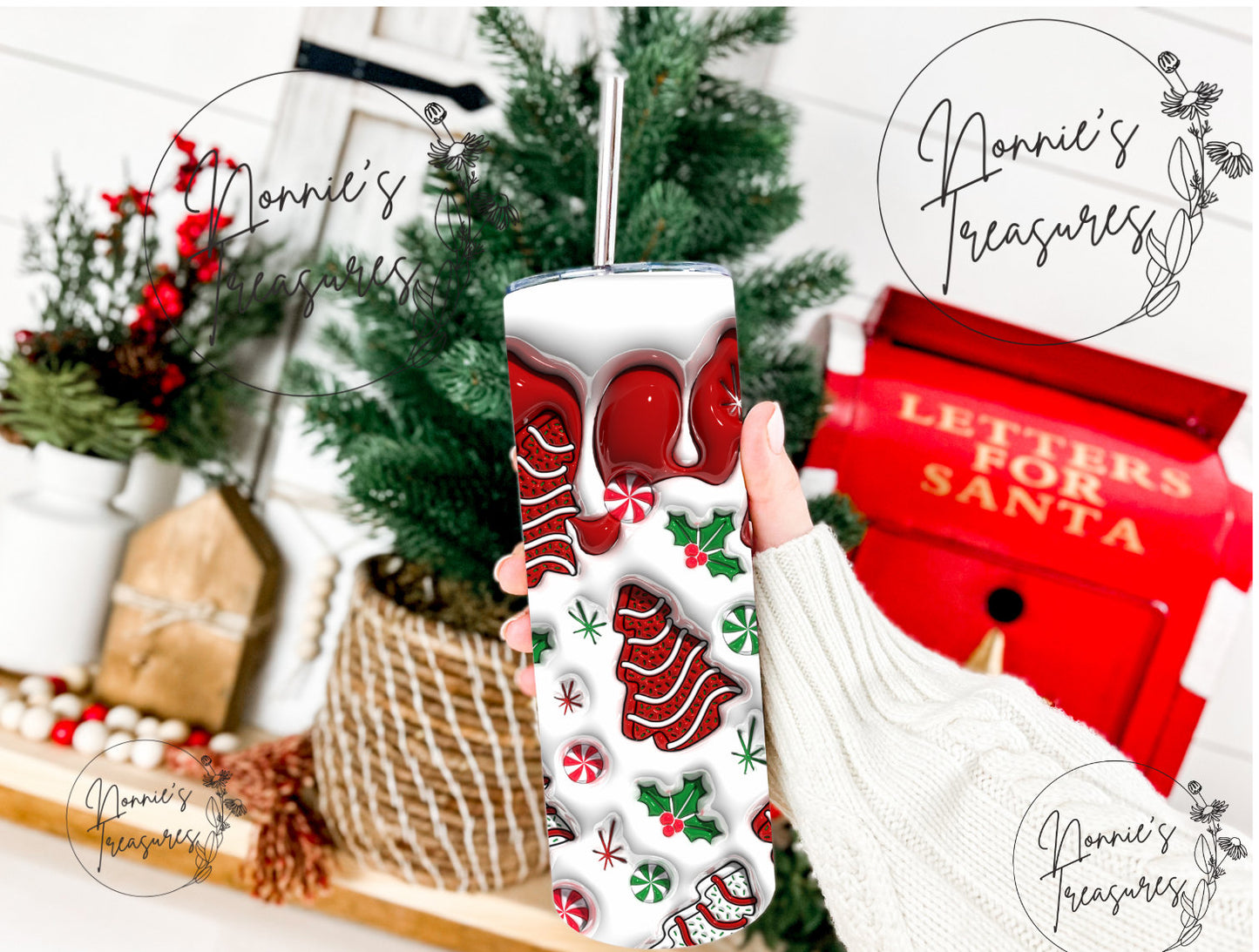 Snack Cake- Christmas Sublimation Tumbler