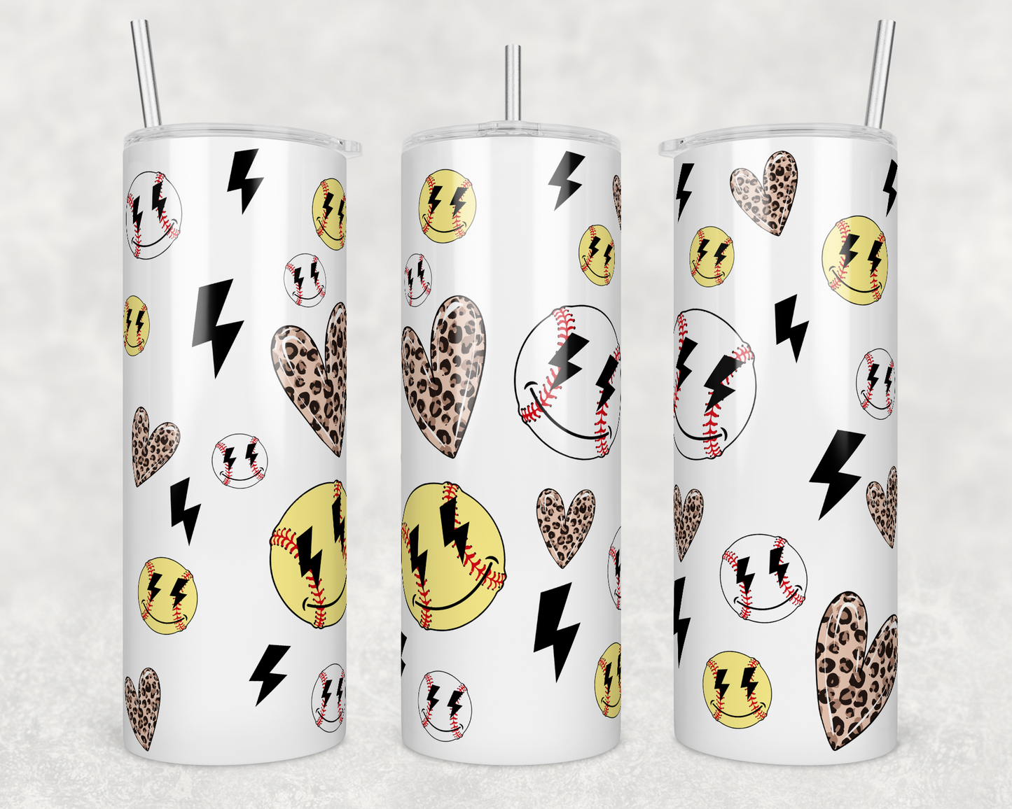 Baseball and Softball Lightening 20 ounce Sublimation Tumbler BTD