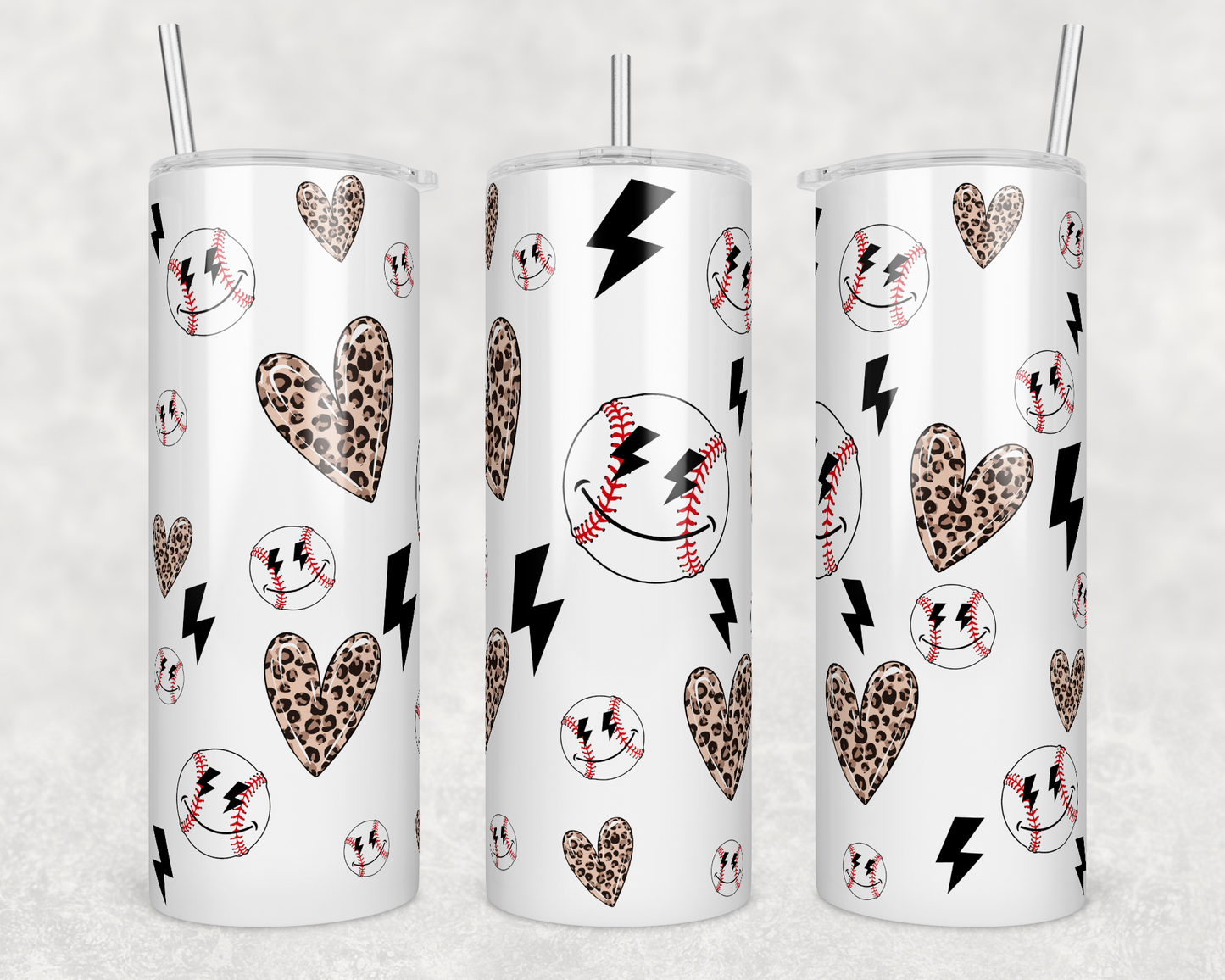 Baseball Lightening 20 ounce Sublimation Tumbler BTD