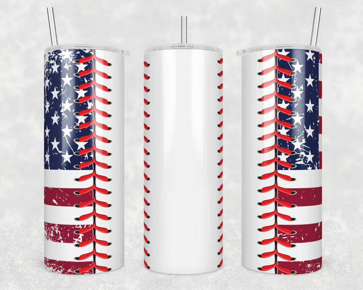 Baseball Life Flag Blank 20 ounce Sublimation Tumbler BTD