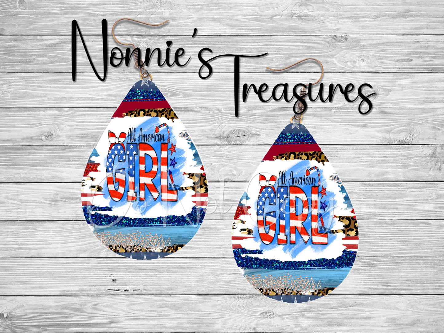 All American Girl Earrings Nonnie's Treasures