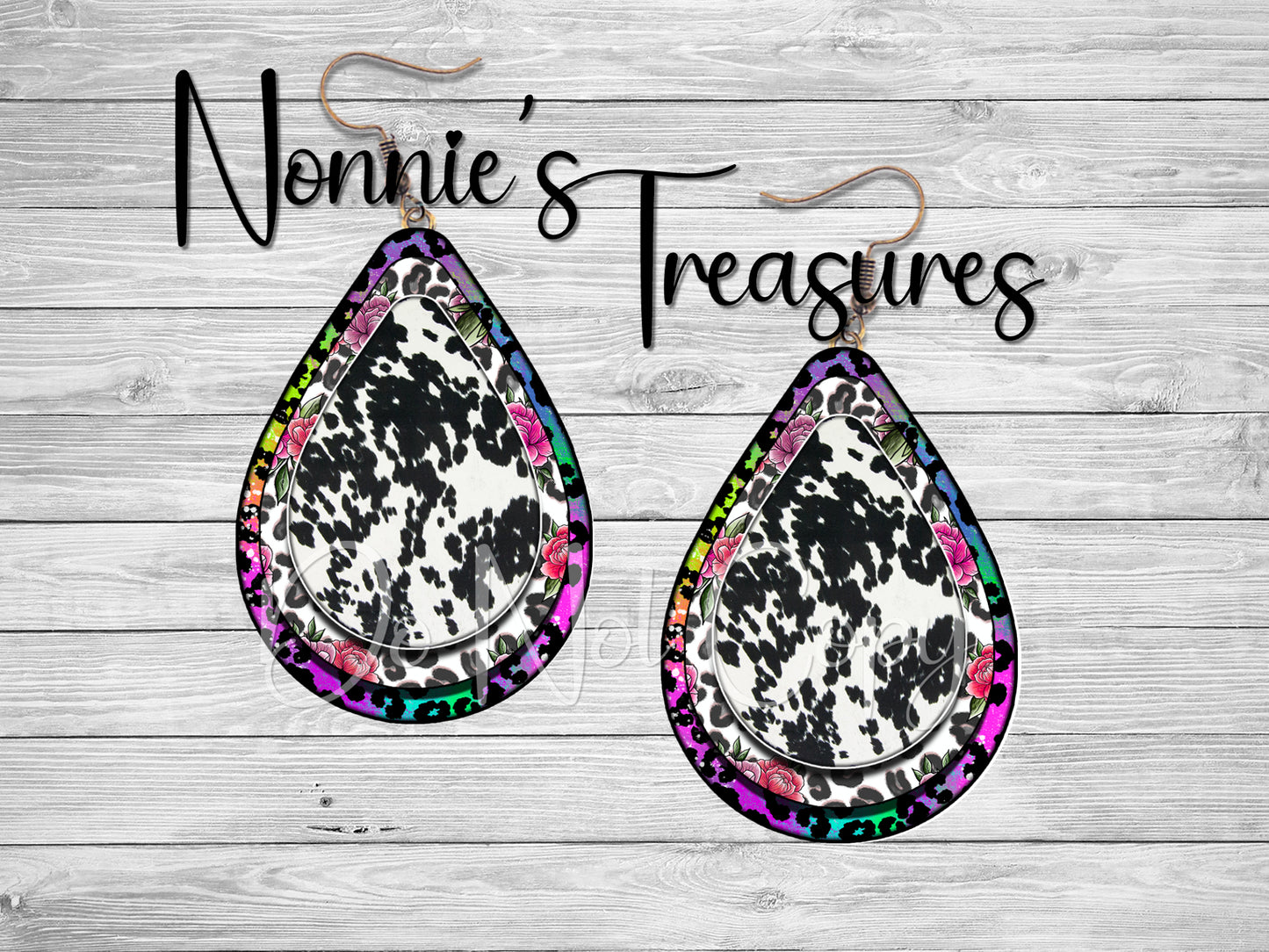 Cheetah Leopard Cow Print 30 Earrings Nonnie's Treasures