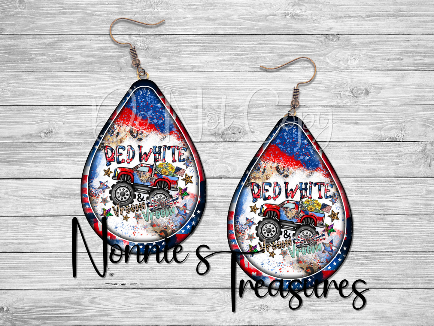 Red White and Vroom Vroom Nonnie's Treasures