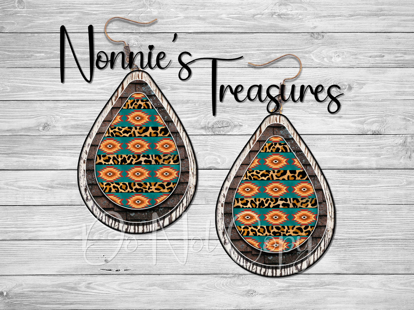 Rustic Leopard Aztec Pattern Nonnie's Treasures