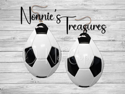 Soccer 1 Earrings Nonnie's Treasures