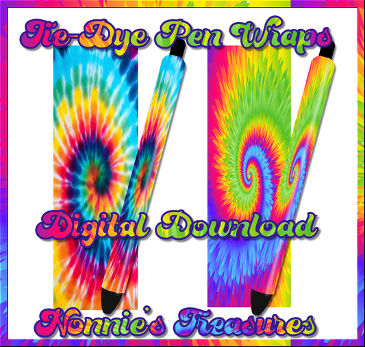 Tie-Dye Pen Wraps- Digital Download