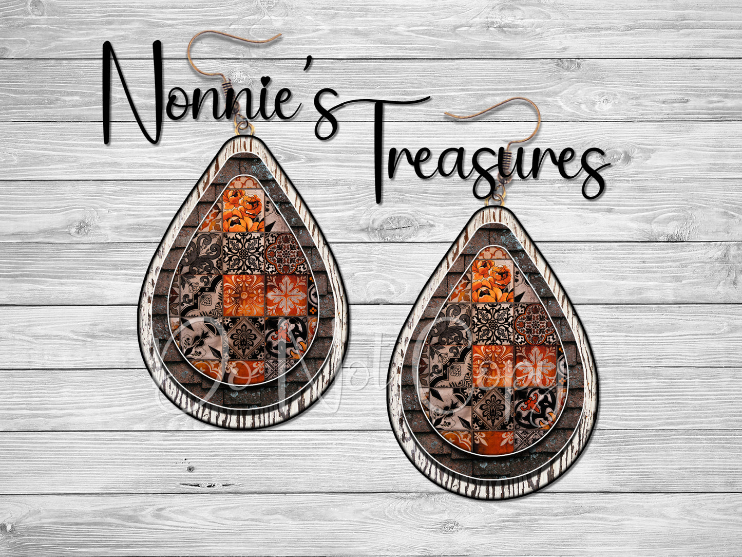Western Rustic Flower 25 Earring Nonnie's Treasures