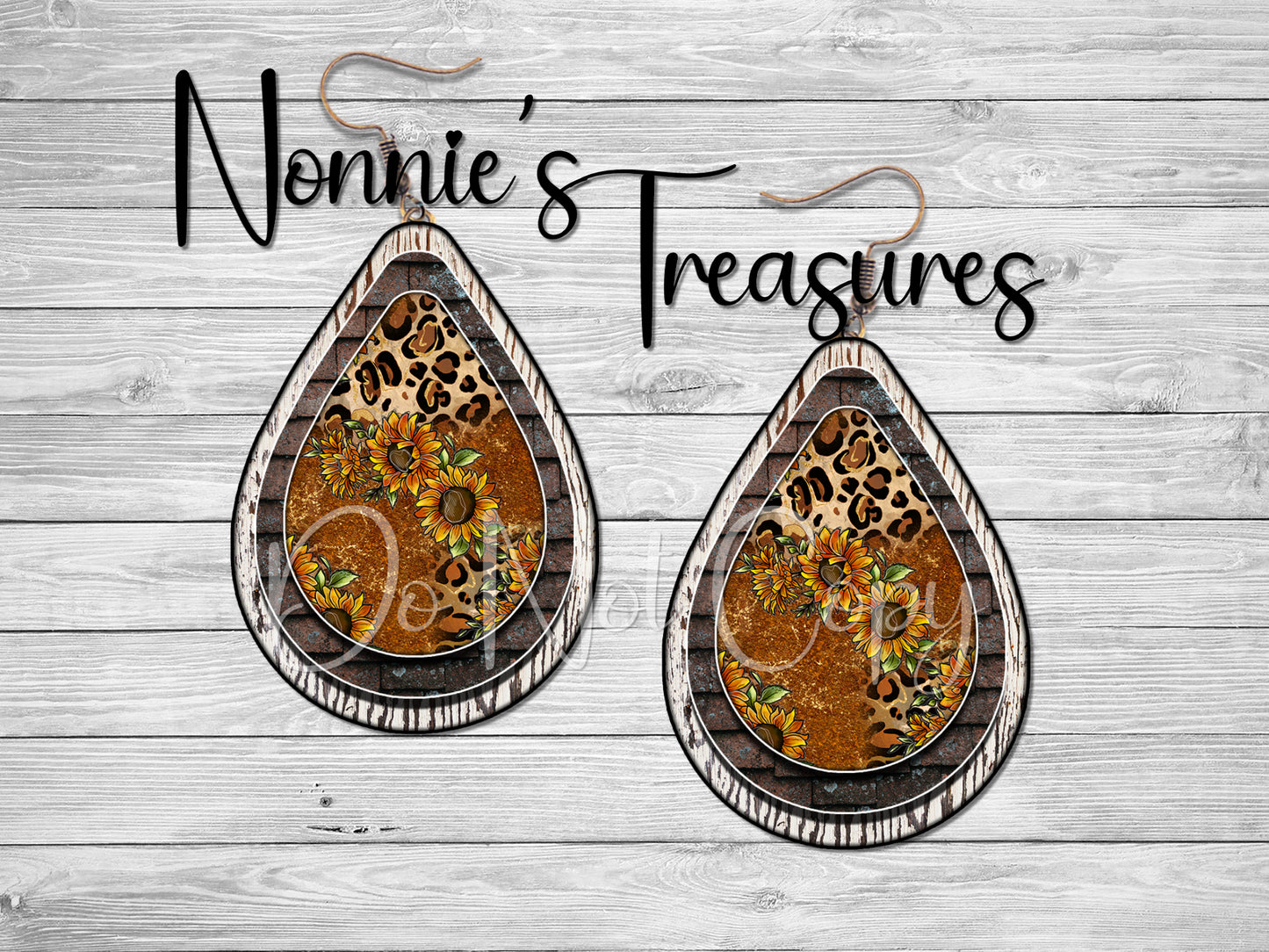 Western Rustic Sunflower Leopard Cheetah 23 Nonnie's Treasures