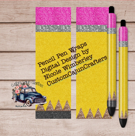 Pencil Pen Wrap- Digital Download