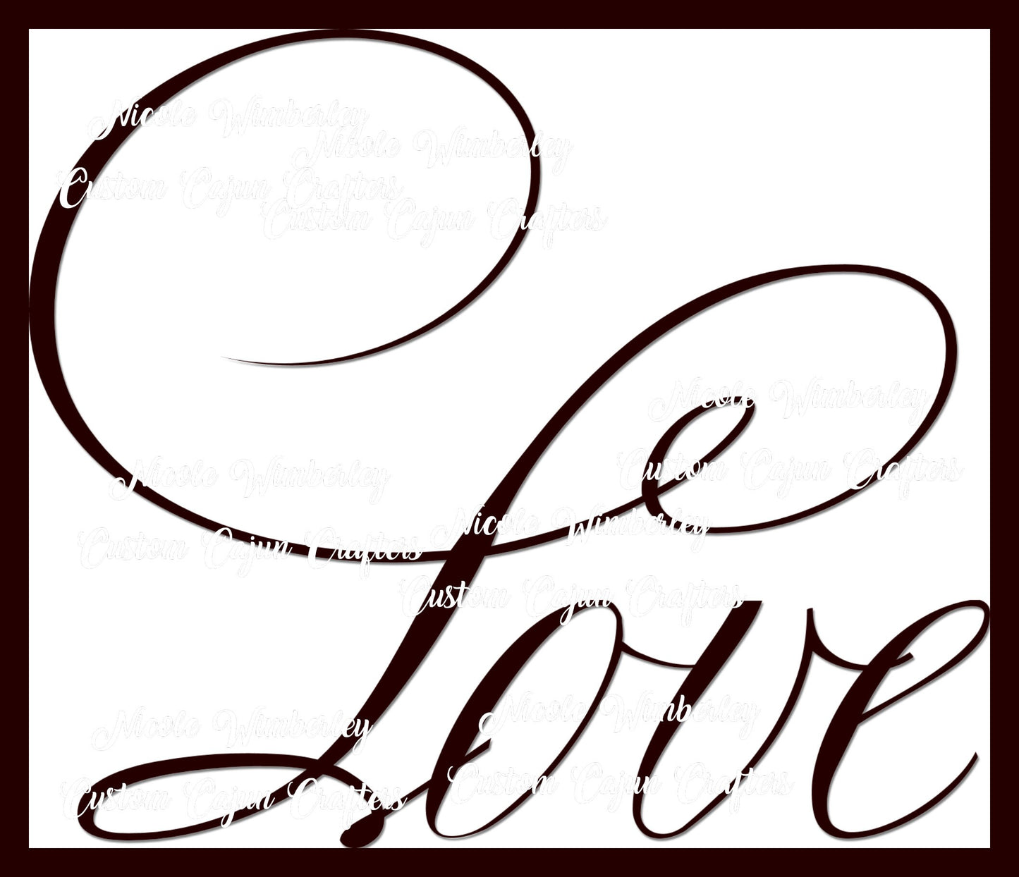 Love-fancy script Digital File