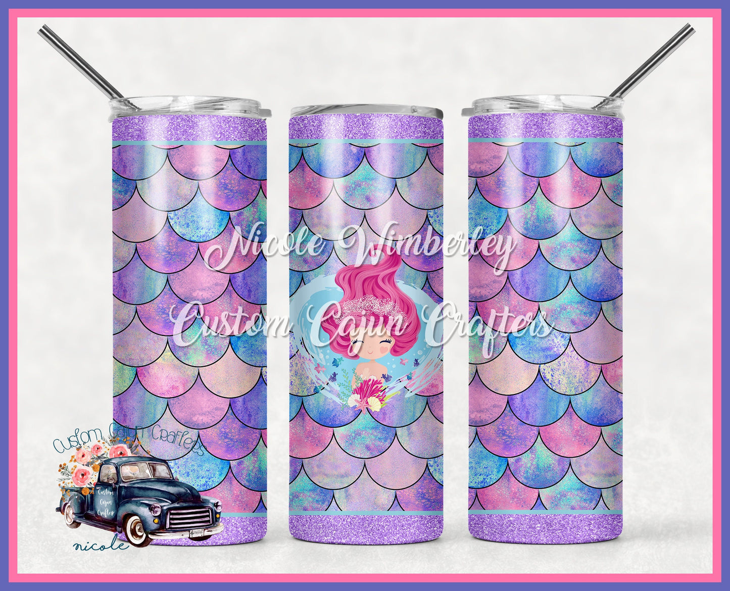 Mermaid Scales Sublimation Tumbler