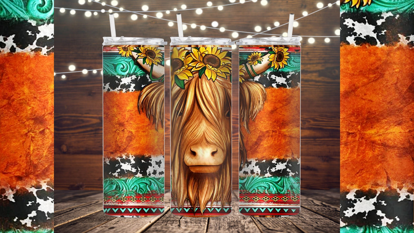 Highland Cow 1 Sublimation Tumbler