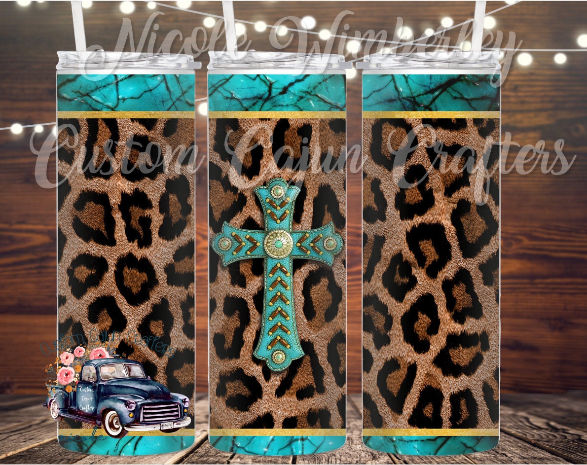Cheetah Cross 20 ounce Sublimation Tumbler