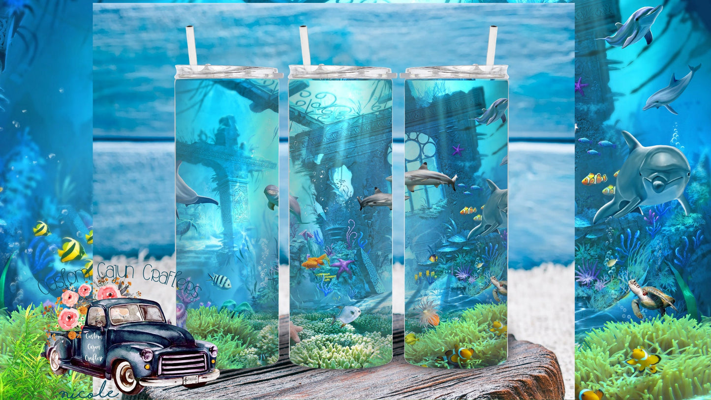 Ocean Life 20 ounce Sublimation Tumbler