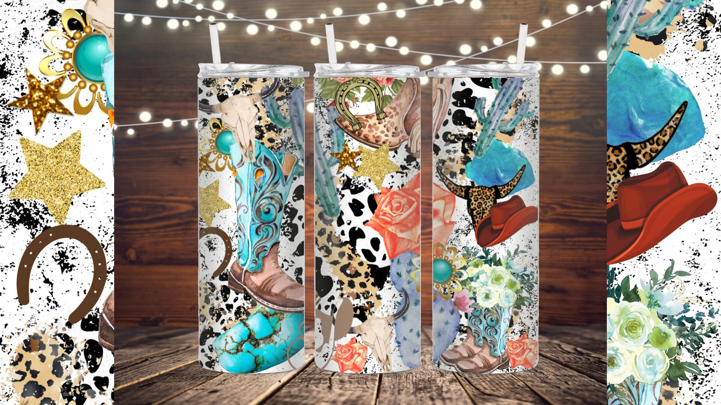 Abstract Cowboy Sublimation Tumbler