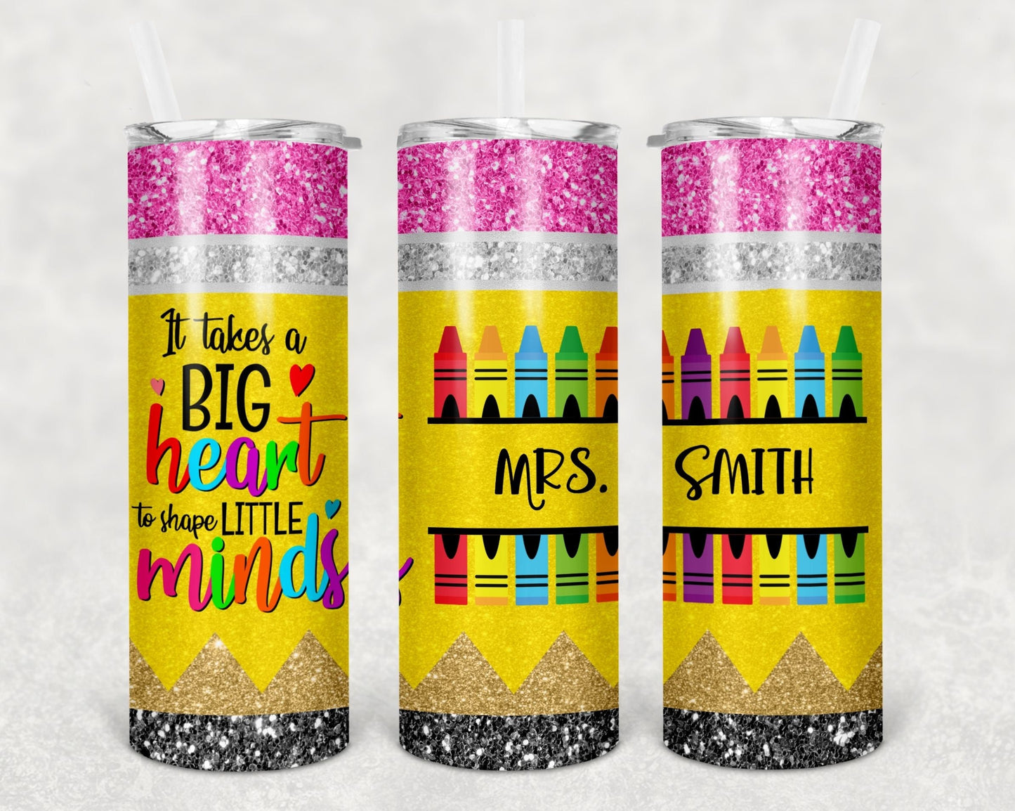 Teacher Big Heart 1 Sublimation Tumbler - e
