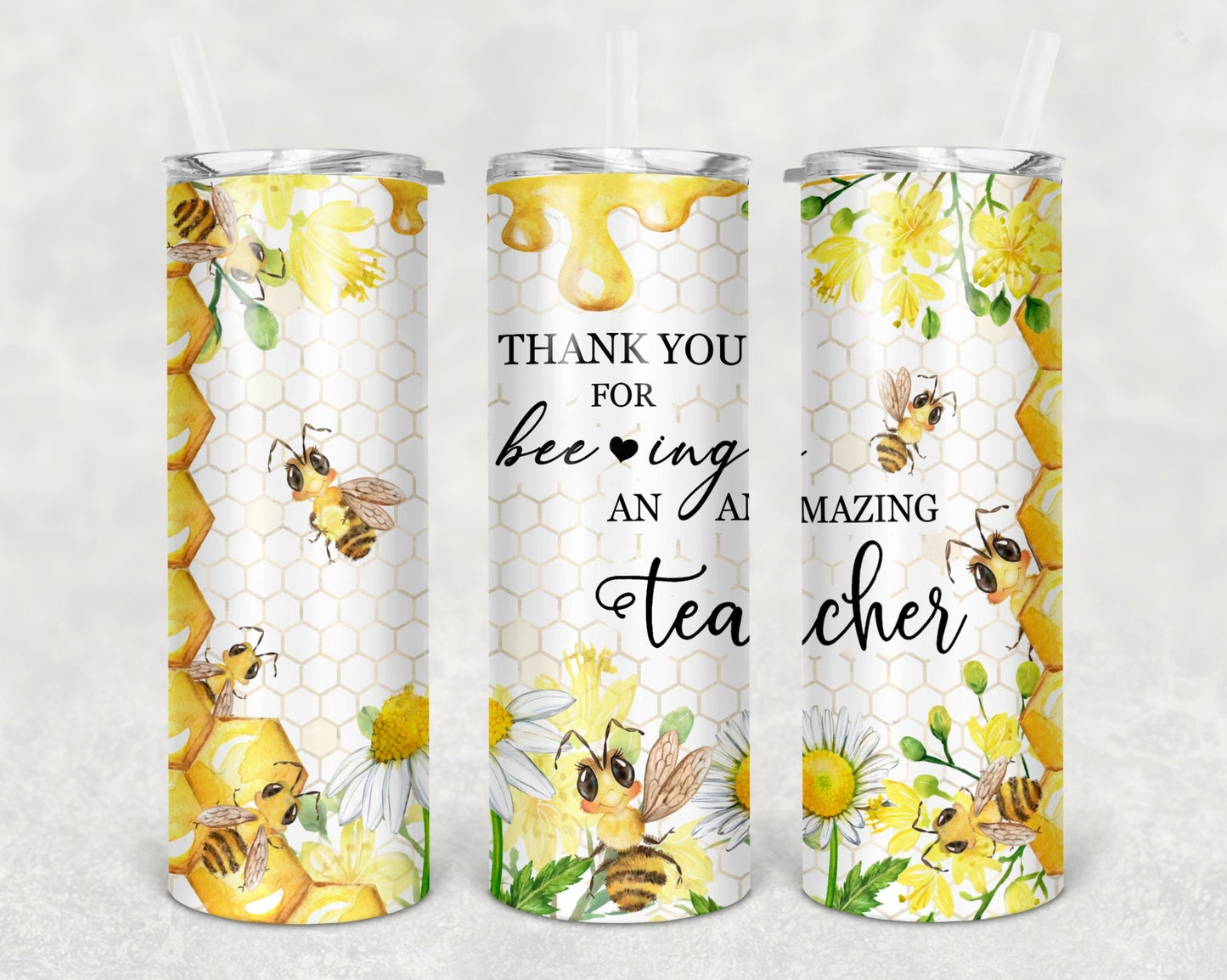 Beeing Amazing Teacher 3 Sublimation Tumbler - e
