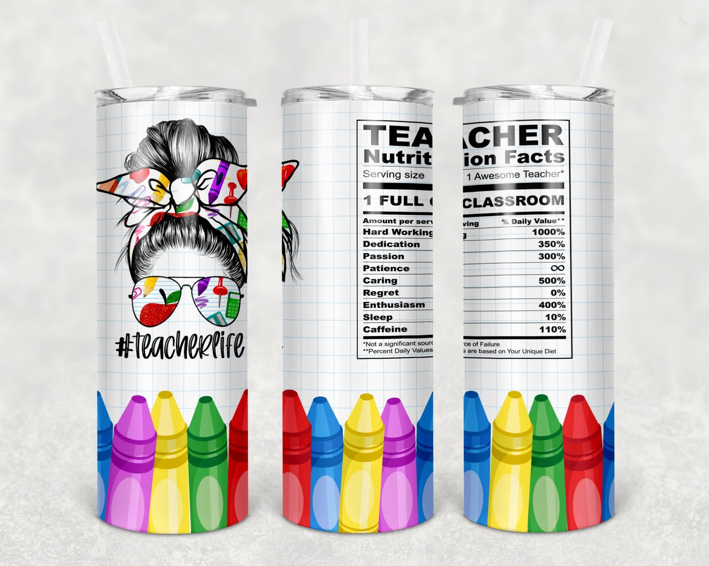 Teacher ingredients 7 Sublimation Tumbler - e