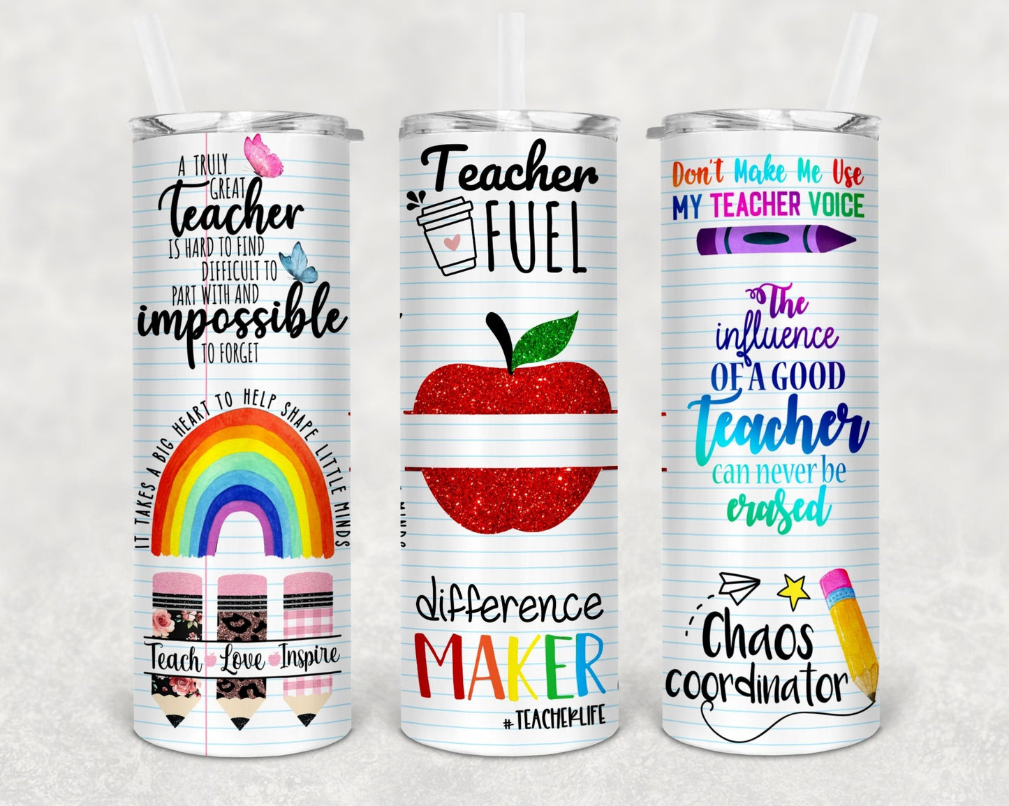 Teacher Fuel 12 Sublimation Tumbler - e