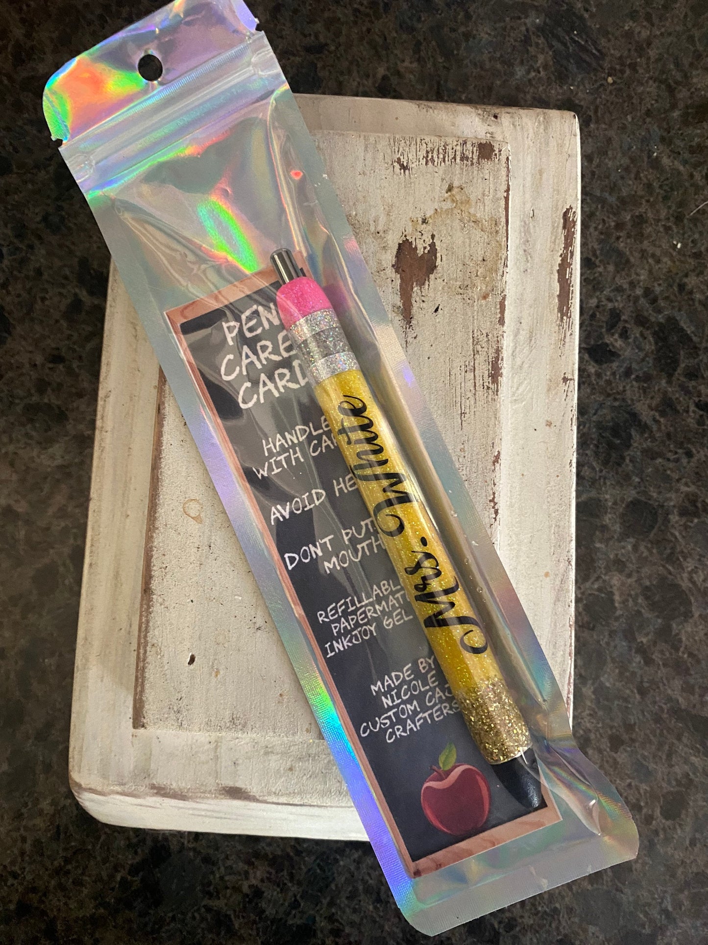 Pencil Pen Care Card- Digital Download