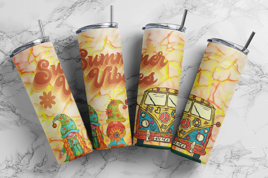 Summer Vibes Gnome Sublimation Tumbler