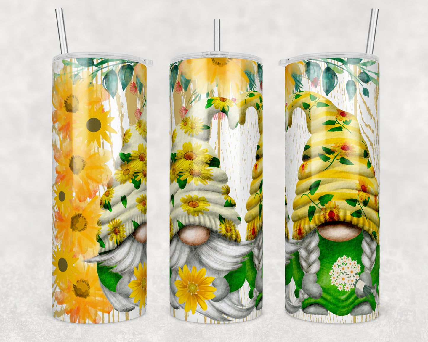 Daisy Gnome Sublimation Tumbler