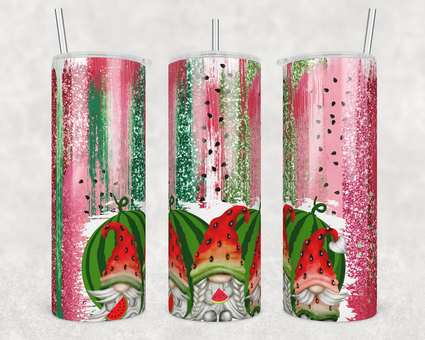 Watermelon Gnome Sublimation Tumbler