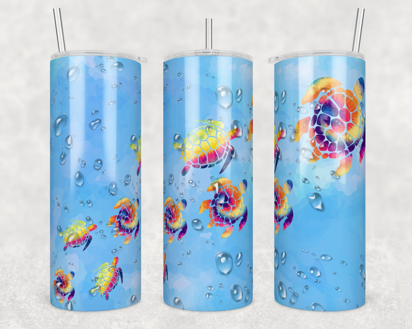 Water Turtle Sublimation Tumbler