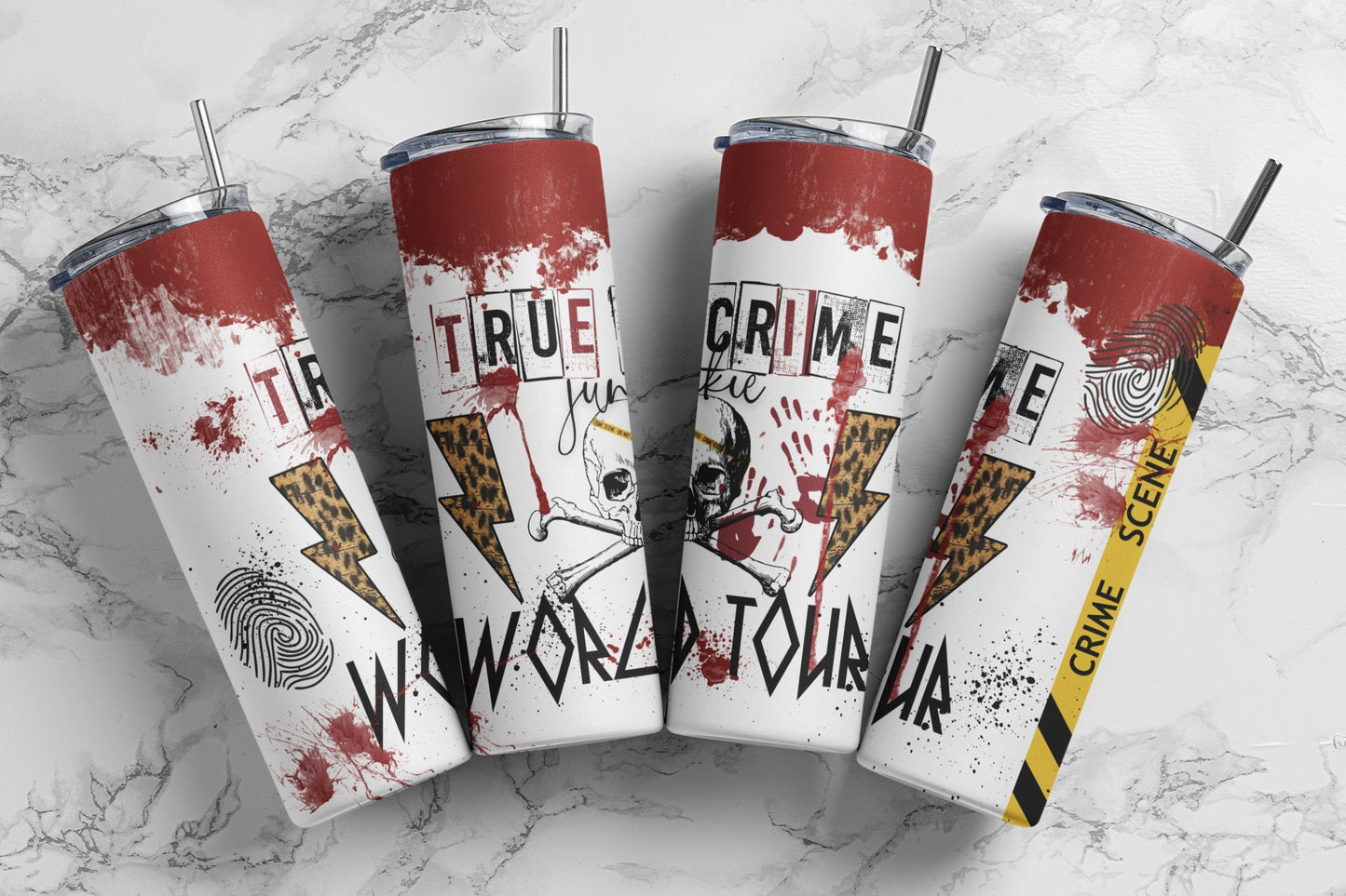 True Crime World Tour Sublimation Tumbler bdc