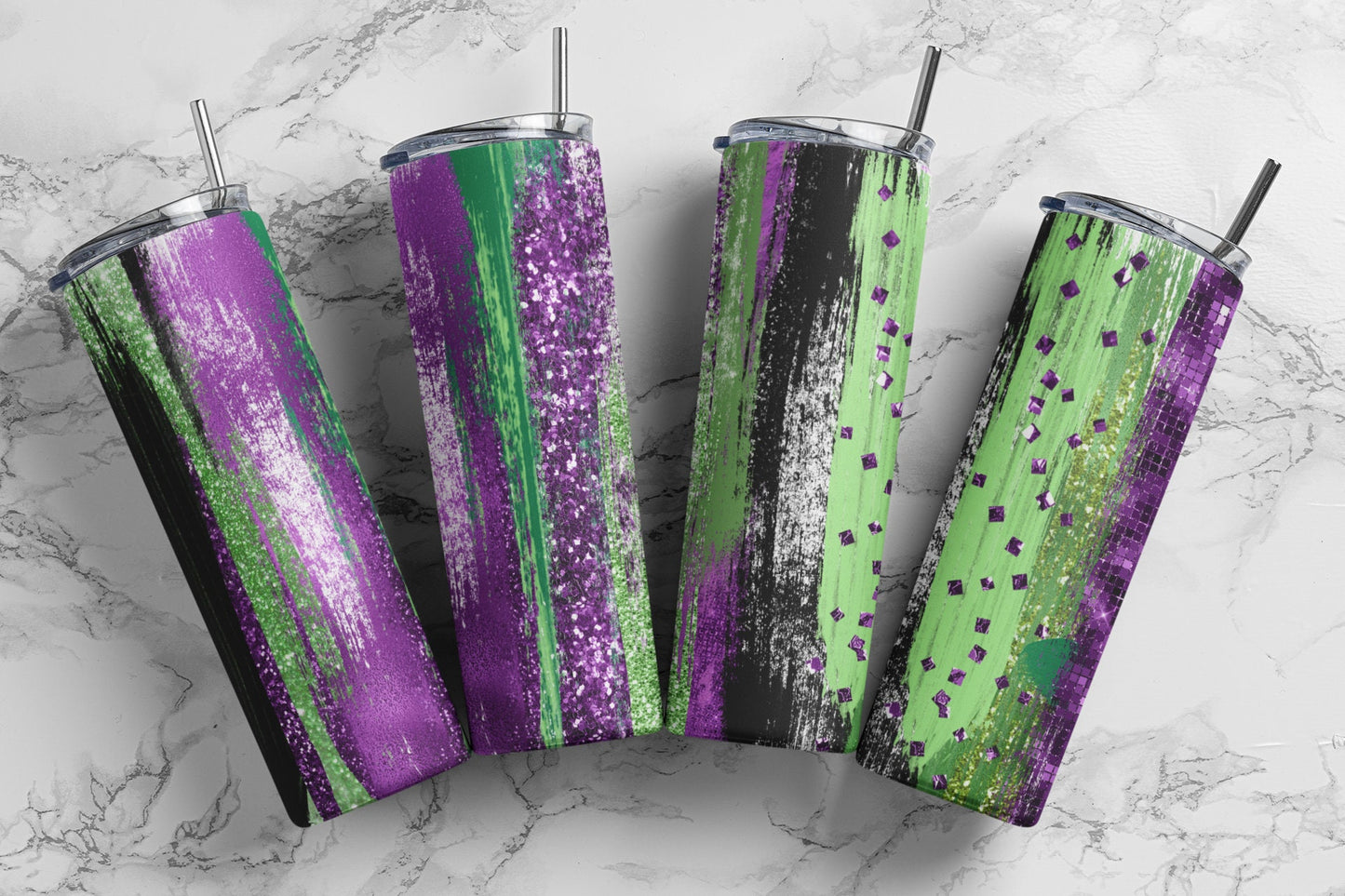 Halloween Stripes Sublimation Tumbler bdc