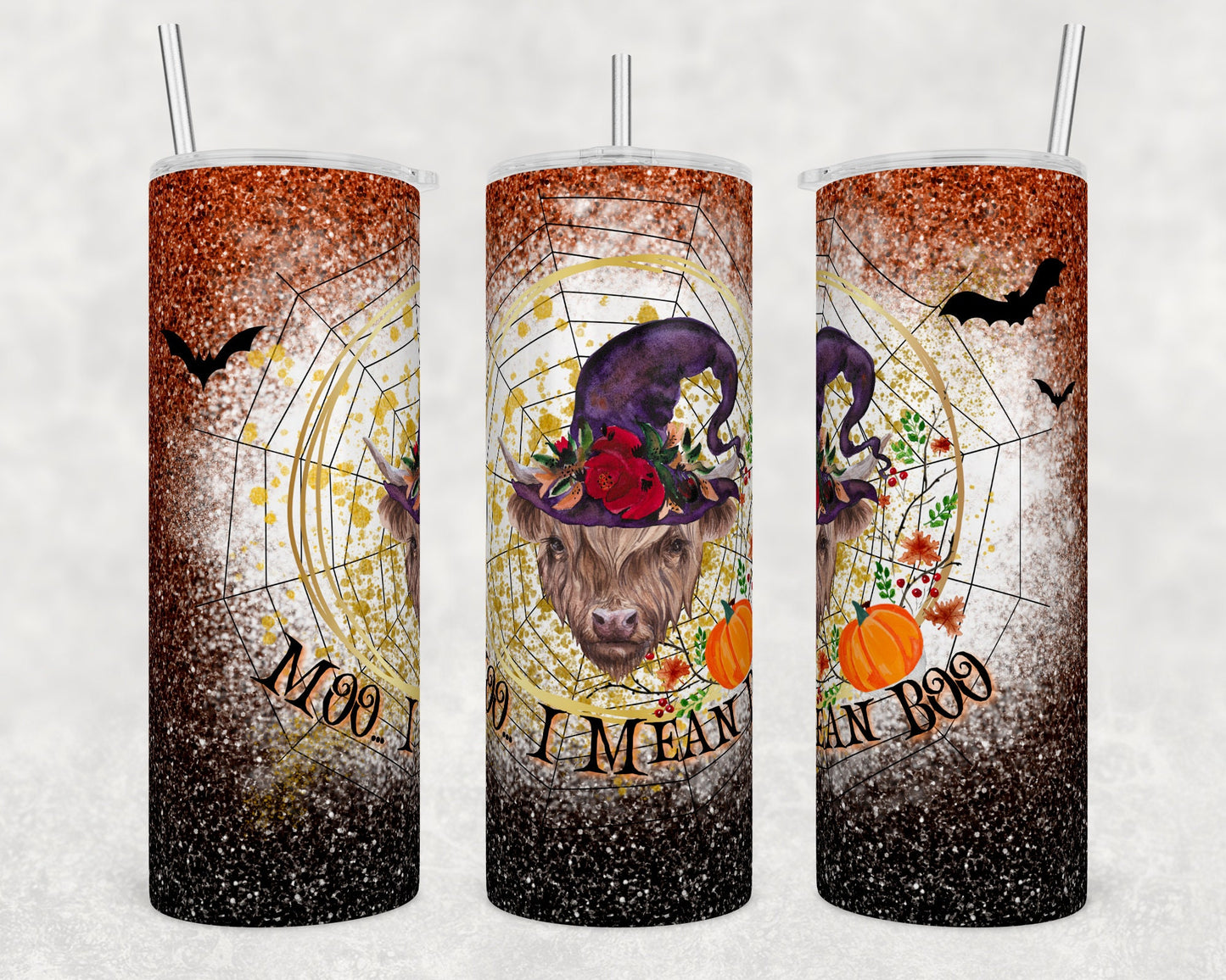 Moo I Mean Boo Sublimation Tumbler bdc