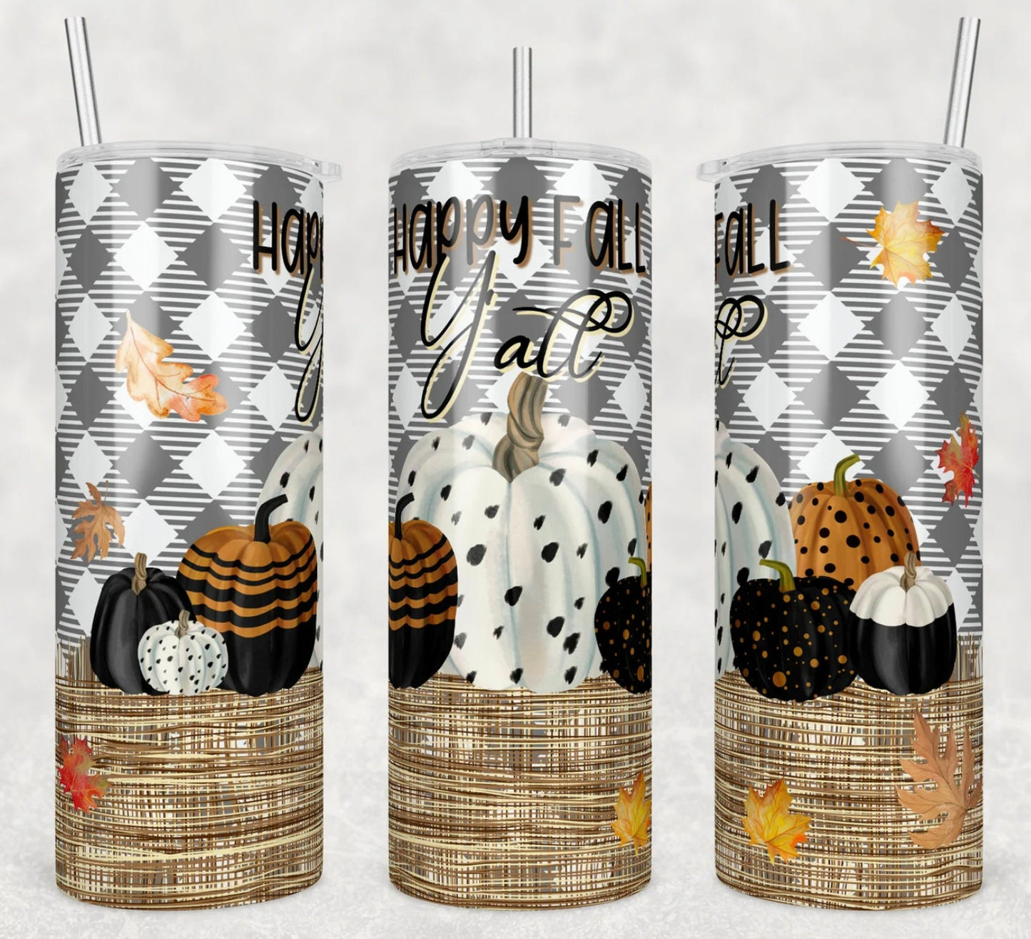 Happy Fall Yall Sublimation Tumbler bdc