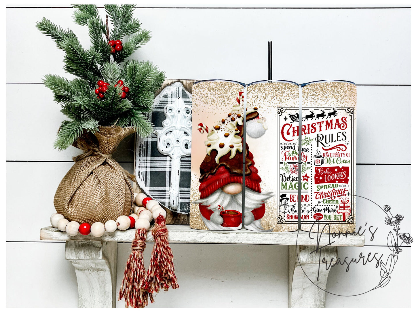 Christmas Rules- Christmas Sublimation Tumbler pippa