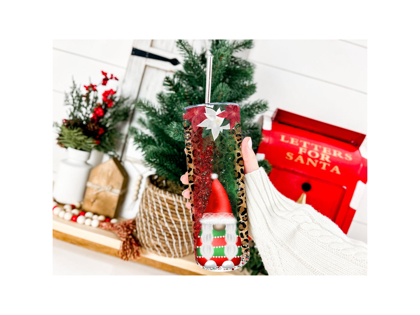 Christmas Gnomes Sublimation Tumbler bdc