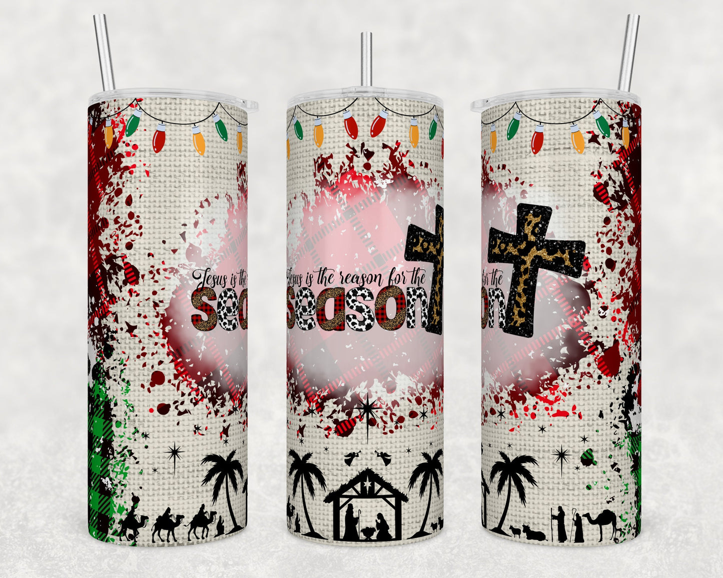 Jesus is Reason for the Season- Christmas Sublimation Tumbler bdc