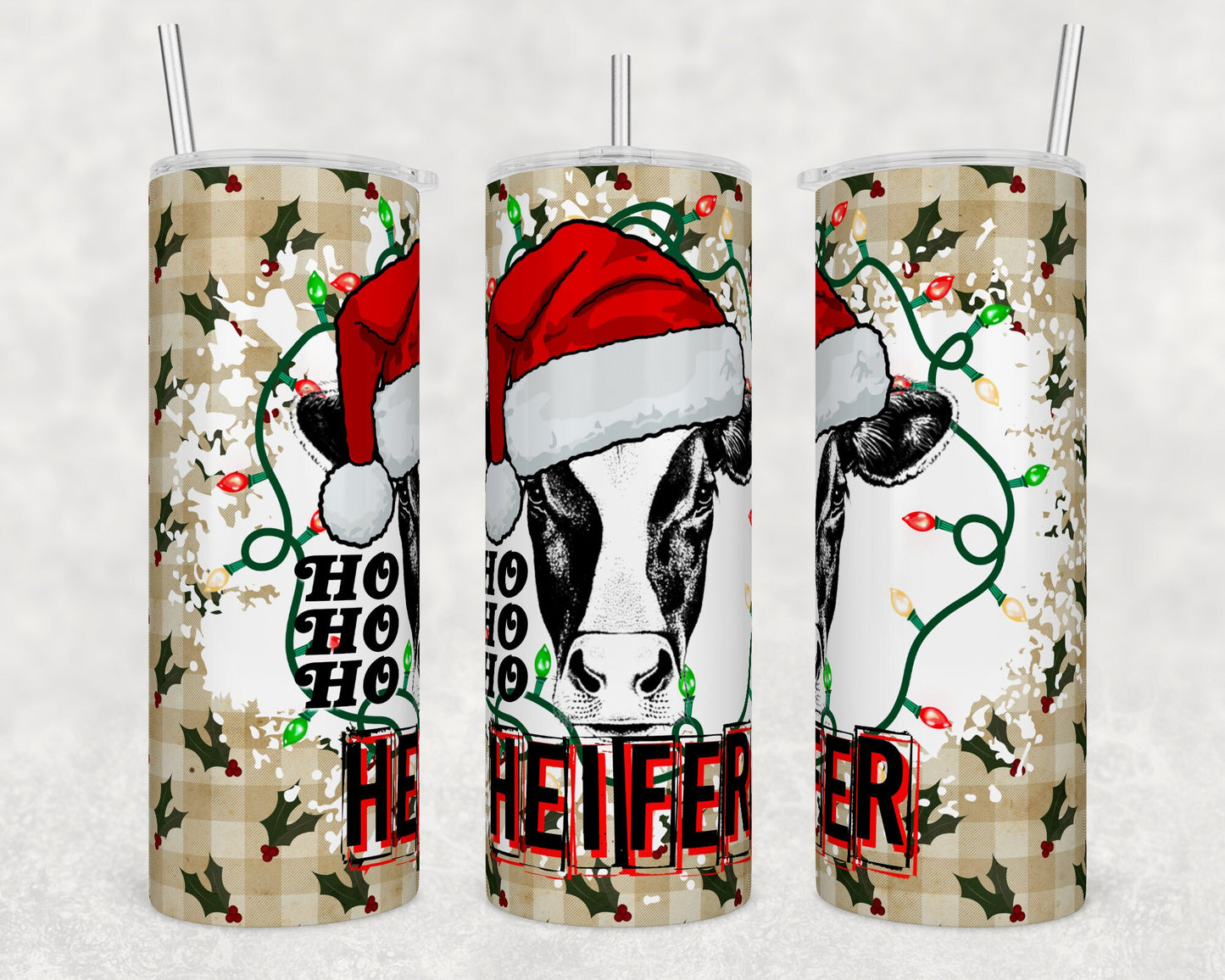 Ho Ho Ho Heifer- Christmas Sublimation Tumbler bdc