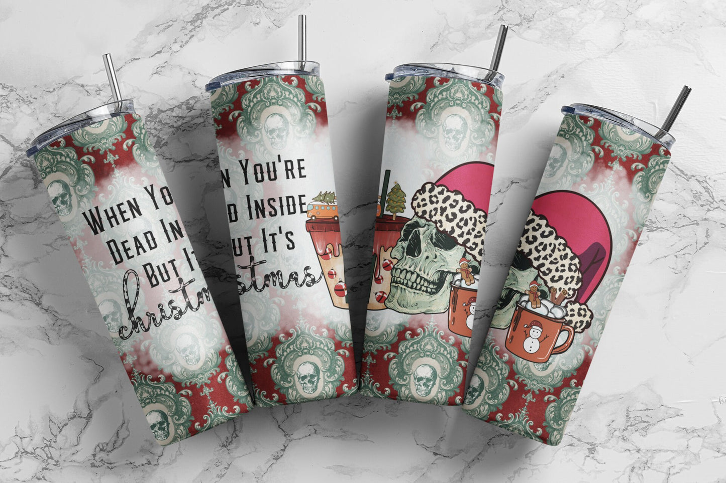 Christmas Dead Inside- Christmas Sublimation Tumbler bdc