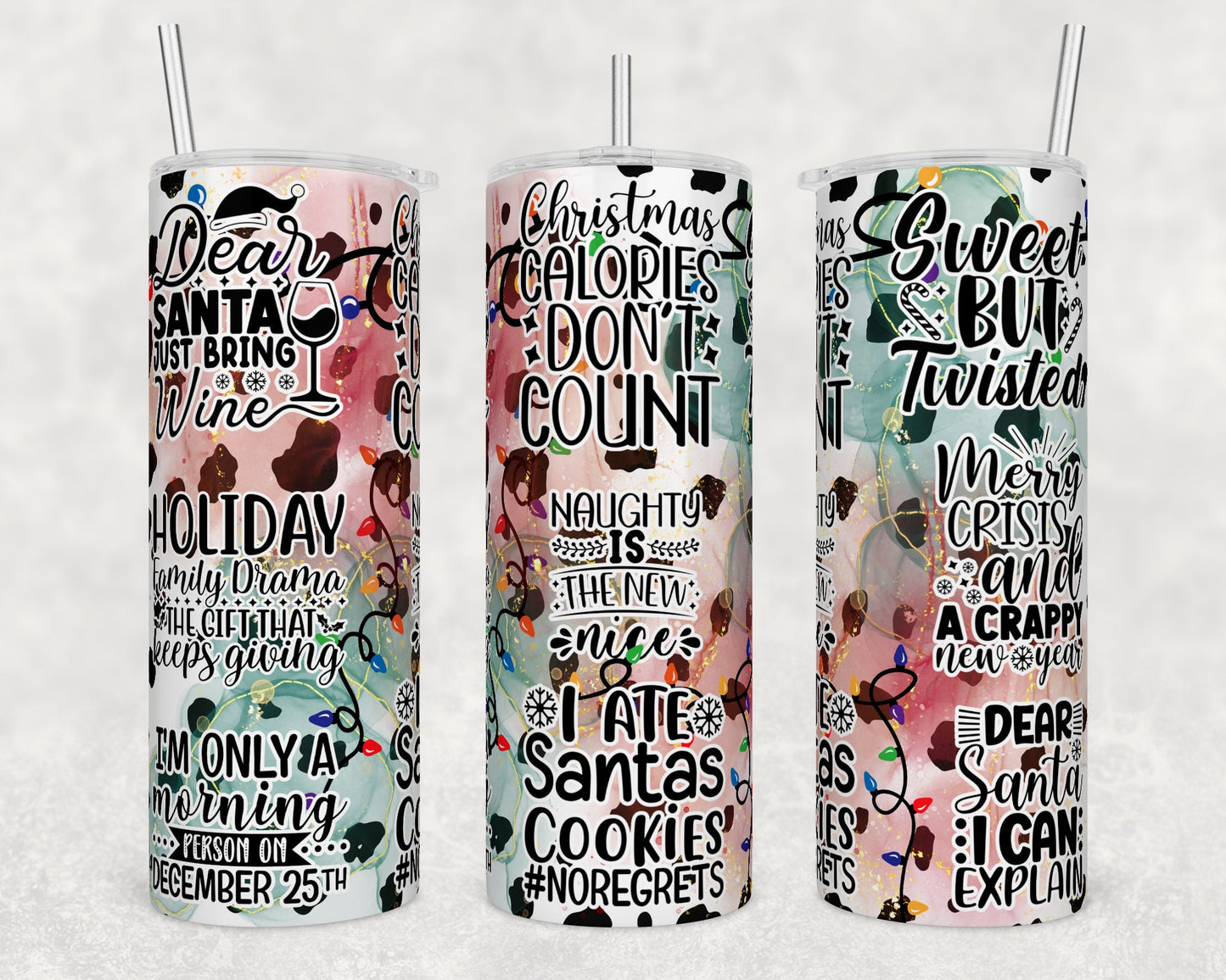 Sarcastic Christmas- Christmas Sublimation Tumbler bdc