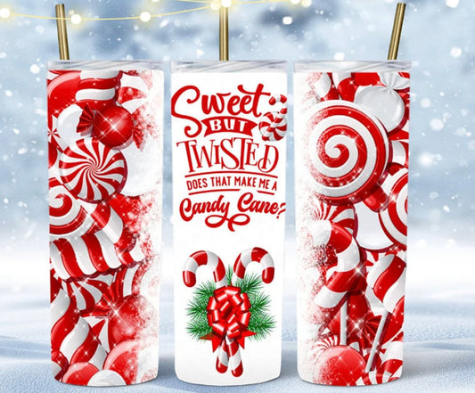Sweet But Twisted Christmas Sublimation Tumbler pippa