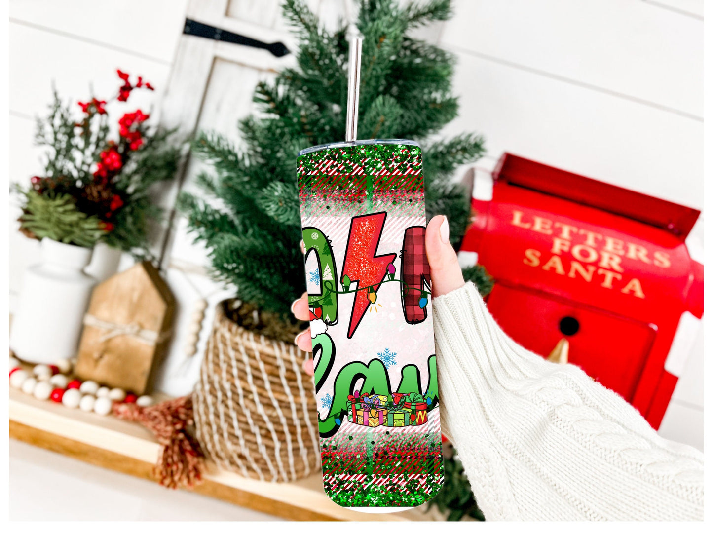 Mama Claus Christmas Sublimation Tumbler pippa
