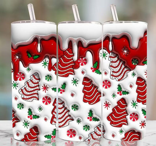 Snack Cake- Christmas Sublimation Tumbler