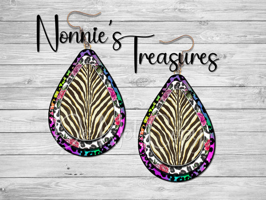 Cheetah Leopard Zebra 29 Earrings Nonnie's Treasures