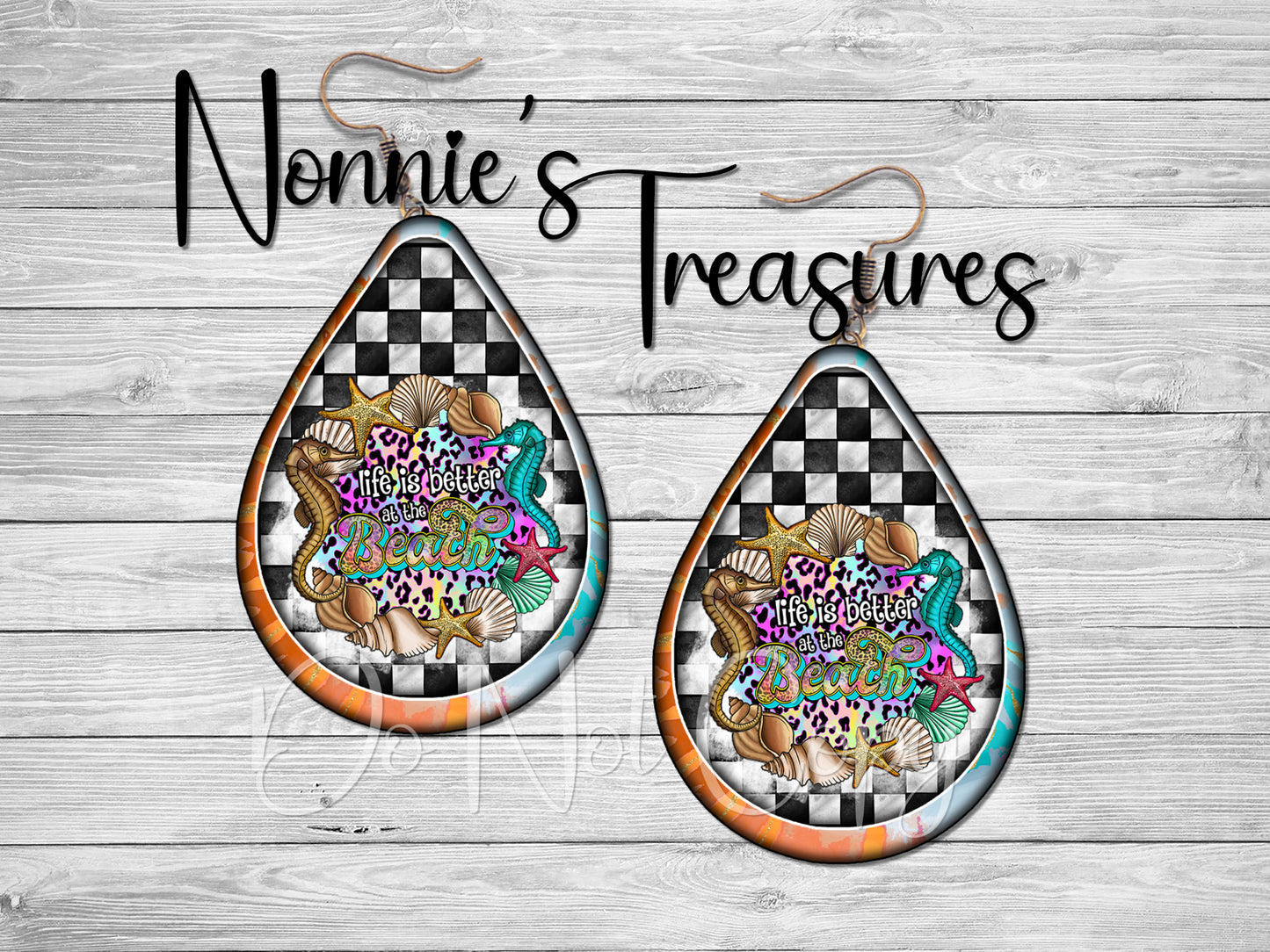 Life is Better at the Beach Earrings Nonnie's Treasures
