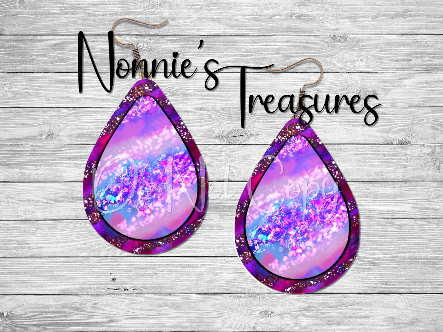 Purple Galaxy Earrings Nonnie's Treasures