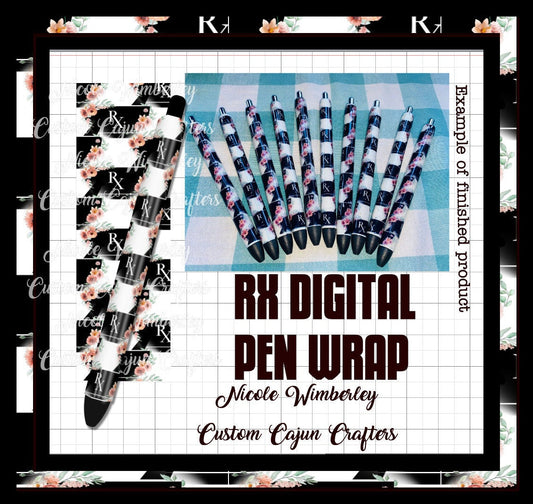 RX Pharmacist Pen Wrap- Digital Download