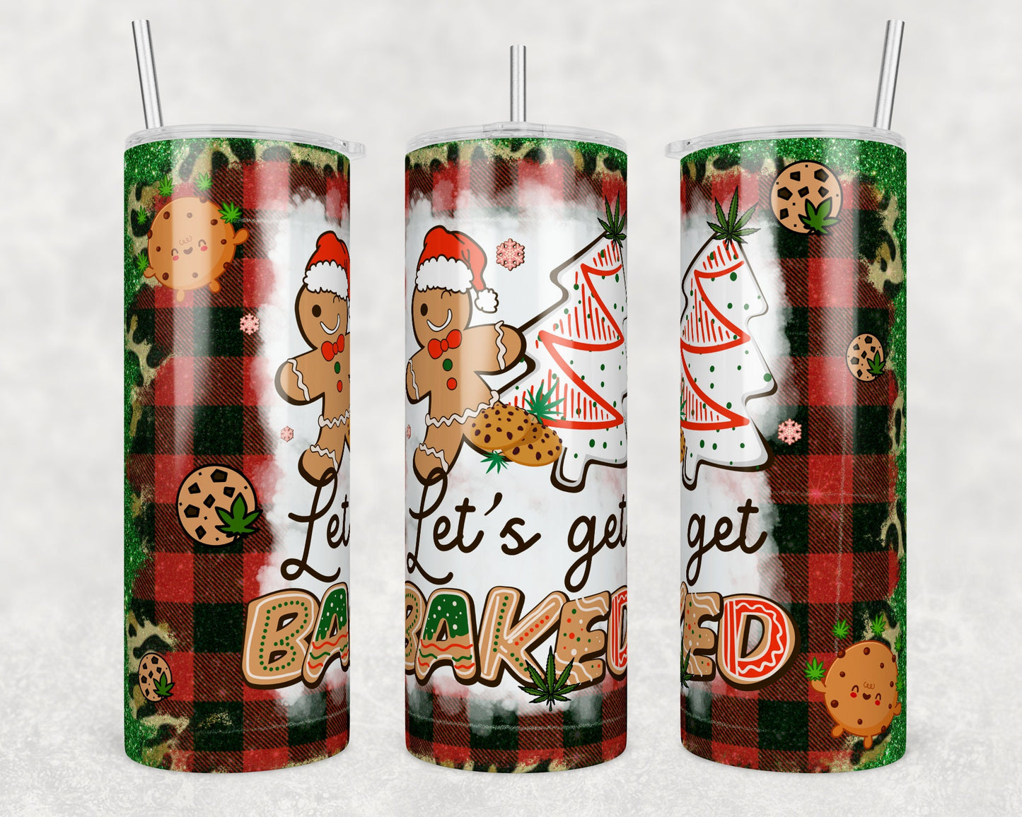 Let's Get Baked- Christmas Sublimation Tumbler bdc